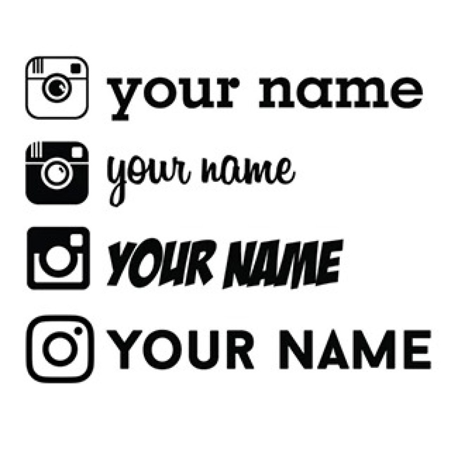 INSTAGRAM NAME WHITE STICKER